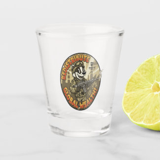 Global Wealth Badger Shot Glass