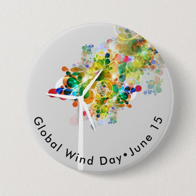 Global Wind Day Button (Front)