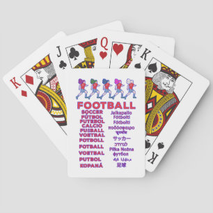 Global Women Soccer Multilingual Names Sports Fan Poker Cards