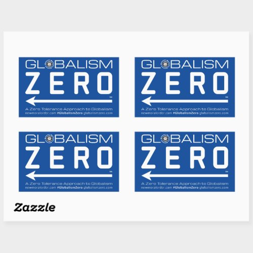 Globalism Zeroâ White Line Logo Stickers