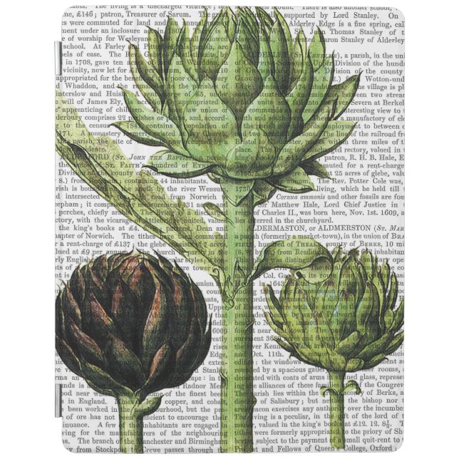 Globe Artichoke Print 2 iPad Air Cover (Front)