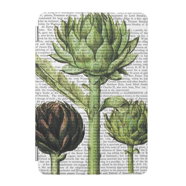 Globe Artichoke Print 2 iPad Mini Cover (Front)