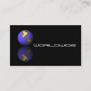 Globe Business Card by tjustleft at Zazzle