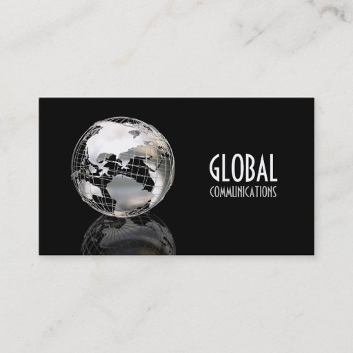 Customizable Globe Business Card