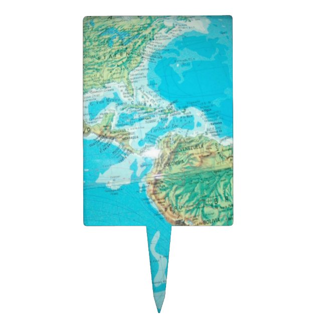 Globe Cake Topper (Front)