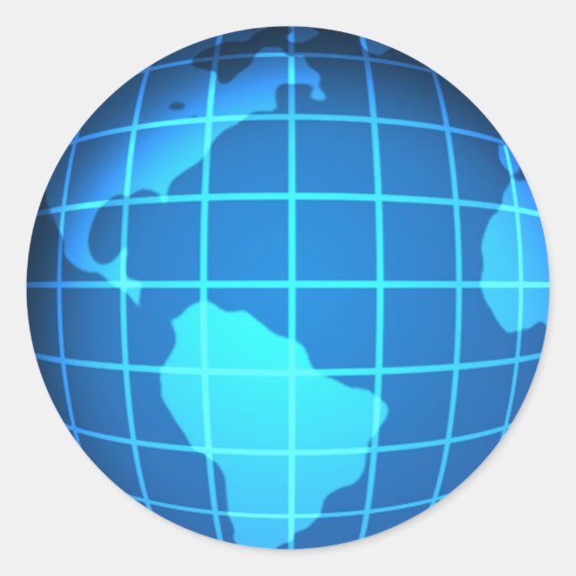 Globe Classic Round Sticker (Front)