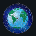 GLOBE DART BOARD<br><div class="desc">A globe of the earth suspended in space.</div>