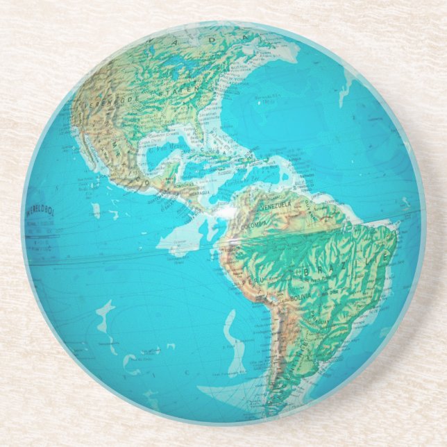 Globe Drink Coaster (Front)