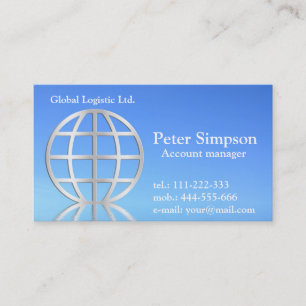 Globe emblem business card