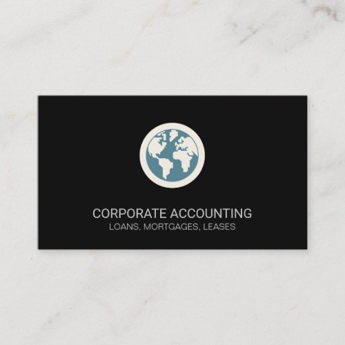 Globe Icon Business Card
