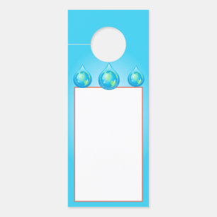 Globe in Waterdrop Door Hanger