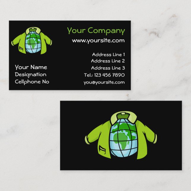Globe Jacket Business Card (Front/Back)