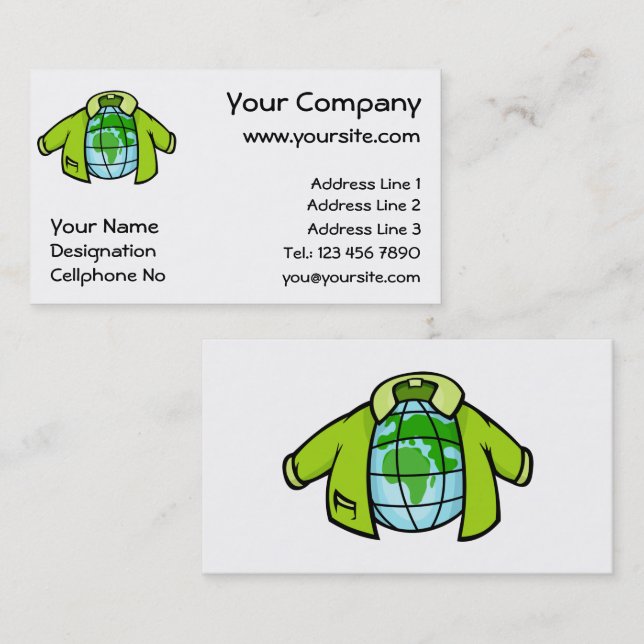 Globe Jacket Business Card (Front/Back)