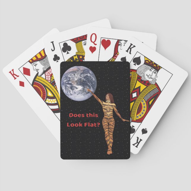 Globe not Flat Poker Cards (Back)
