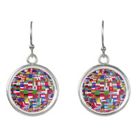 globe of flags earrings