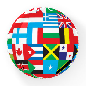 globe of flags paperweight