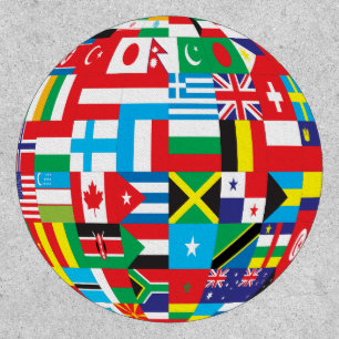 globe of flags patch