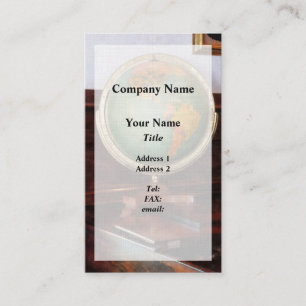 Globe on Piano Business Card