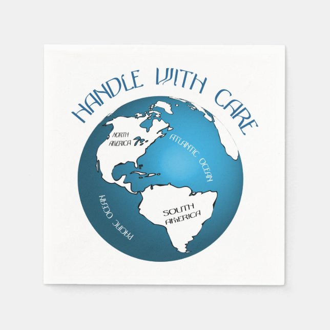 Globe Paper Napkins (Front)