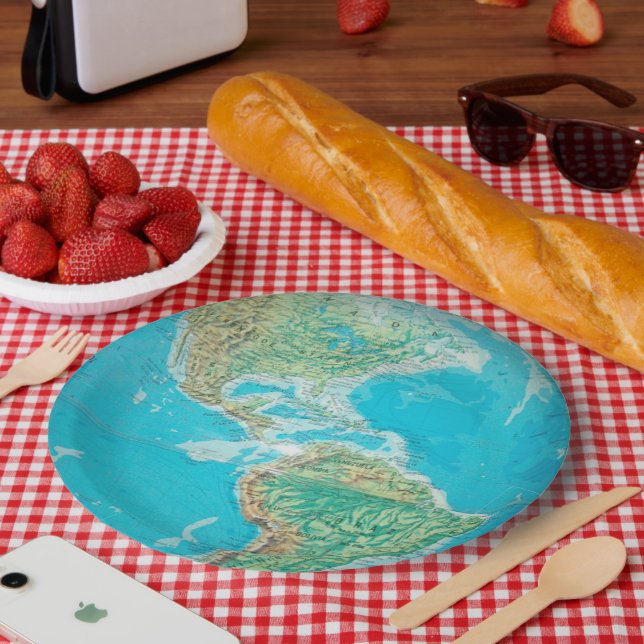 Globe Paper Plates (Picnic)
