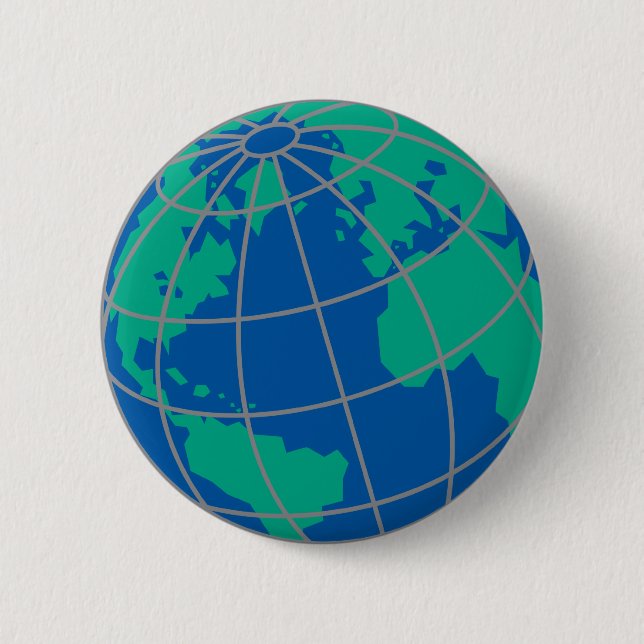 Globe Pinback Button (Front)