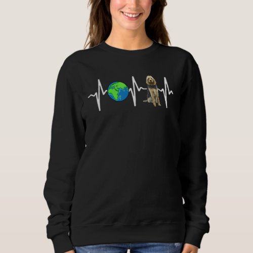 Globe Planet Earth Otterhound Heartbeat Dog Sweatshirt