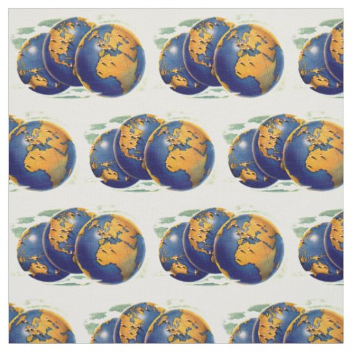globe print fabric