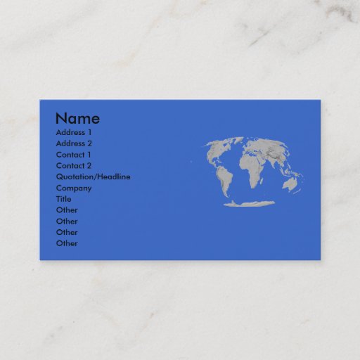 Customizable Globe Profile Card Business Cards