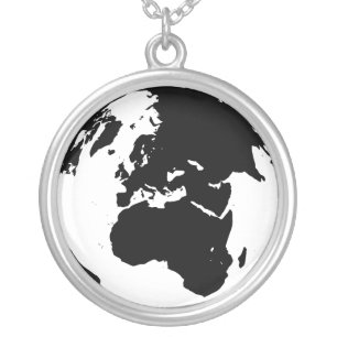 Globe Silver Plated Necklace