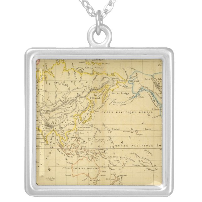 Globe Silver Plated Necklace (Front)