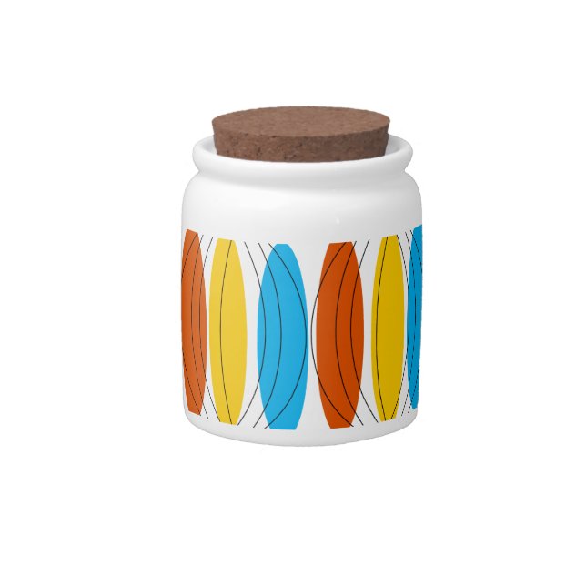 Globe Stripe candy jar (Front)