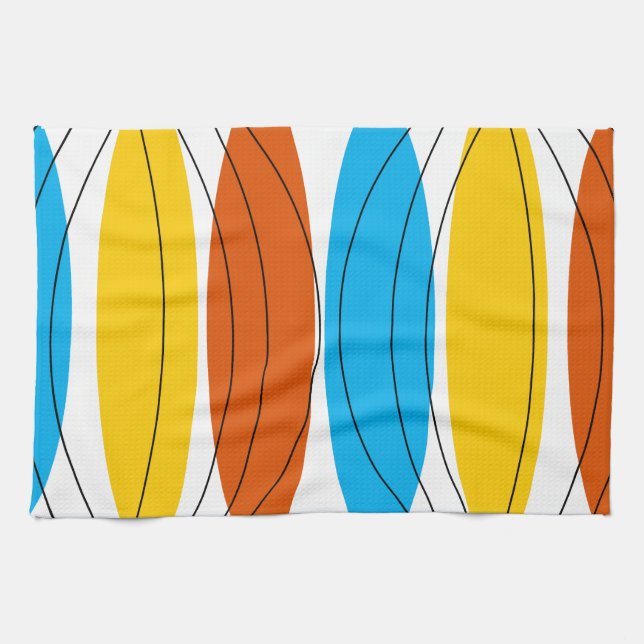 Globe Stripe kitchen towel (Horizontal)