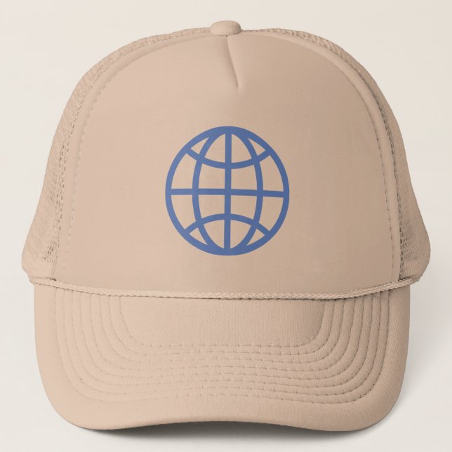 Globe Symbol - Baby Blue Trucker Hat (Front)