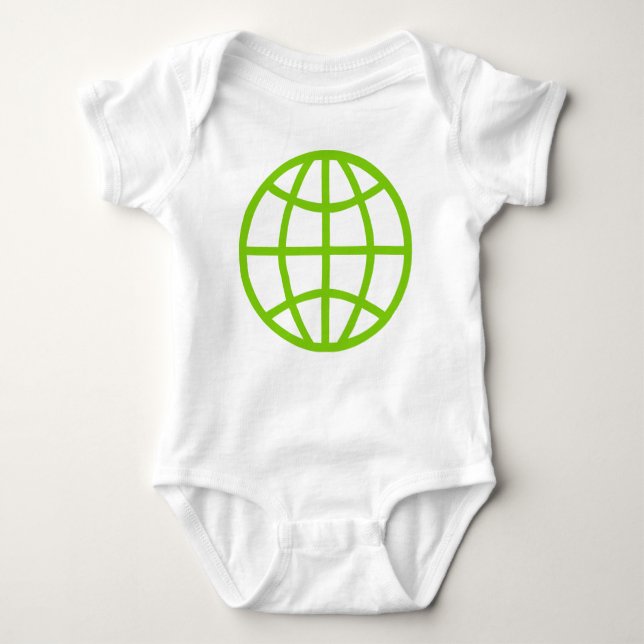 Globe Symbol Baby Bodysuit (Front)