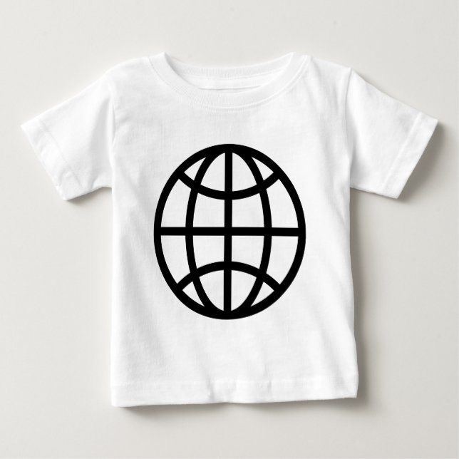 Globe Symbol - Black Baby T-Shirt (Front)