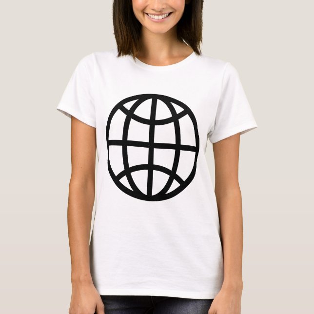 Globe Symbol - Black T-Shirt (Front)