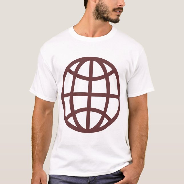 Globe Symbol - Dark Brown T-Shirt (Front)