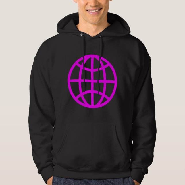 Globe Symbol - Magenta Hoodie (Front)