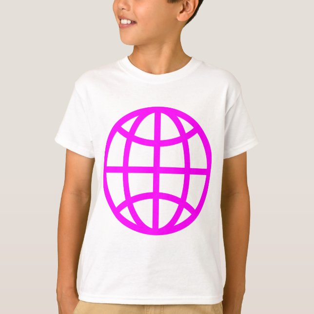 Globe Symbol - Magenta T-Shirt (Front)