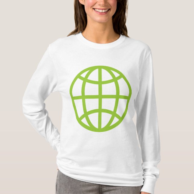 Globe Symbol - Martian Green T-Shirt (Front)