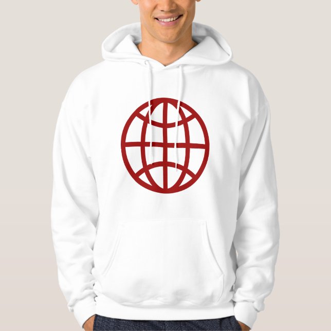 Globe Symbol - Ruby Red Hoodie (Front)