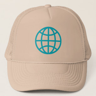 Globe Symbol - Sky Blue Trucker Hat