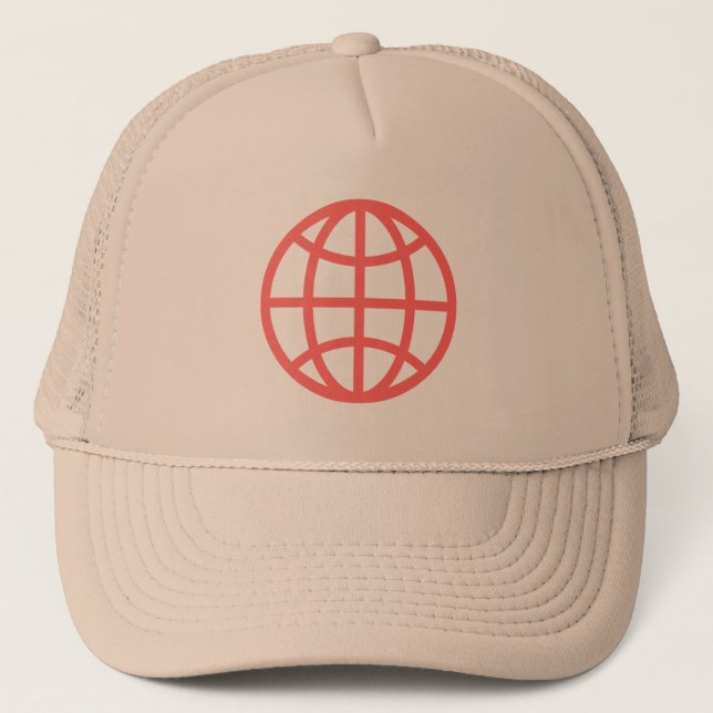 Globe Symbol - Tropical Pink Trucker Hat (Front)