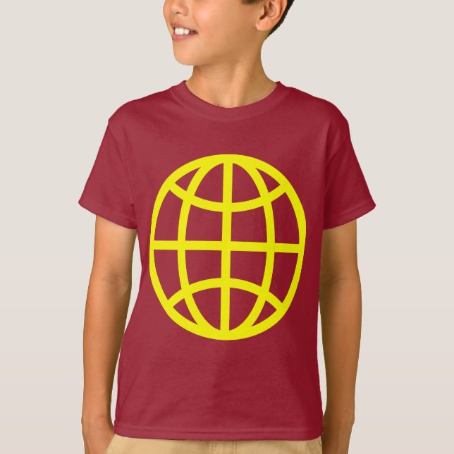 Globe Symbol - Yellow T-Shirt (Front)