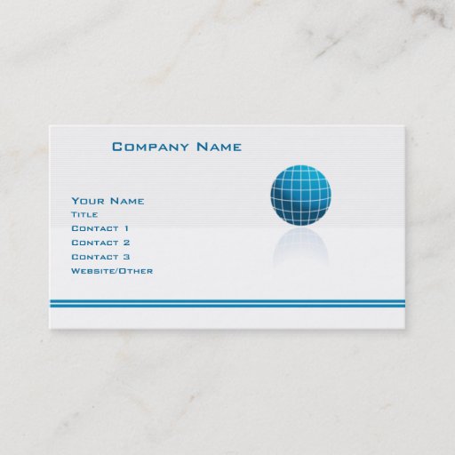 Customizable Globe Tech Business Card Template