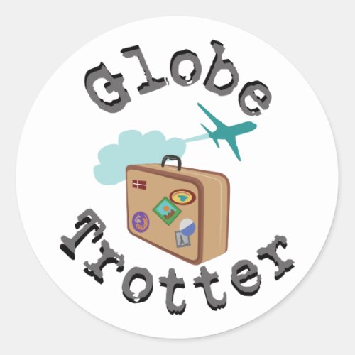 Globe Trotter Classic Round Sticker
