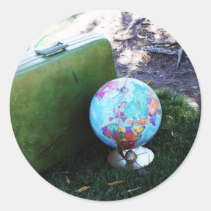 Globe Trotter Classic Round Sticker