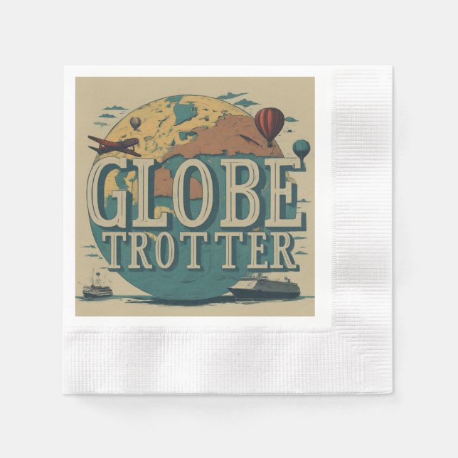 Globe Trotter Napkins (Front)