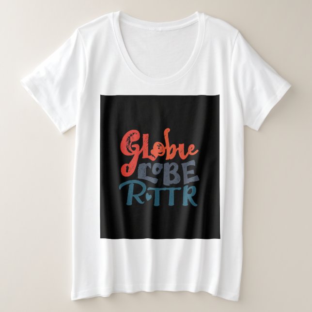 Globe Trotter Plus Size T-Shirt (Design Front)