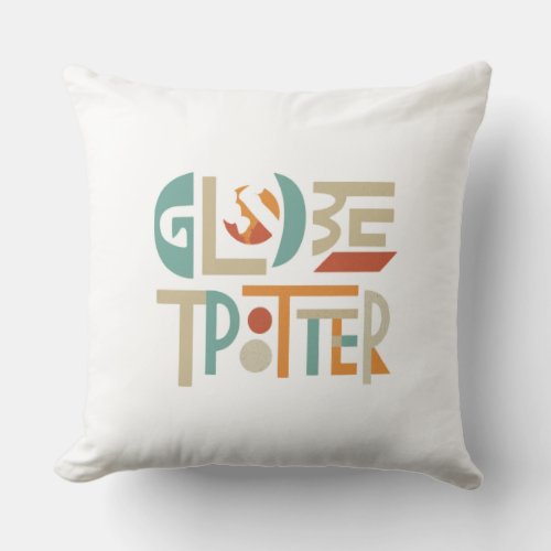 Globe Trotter Throw Pillow